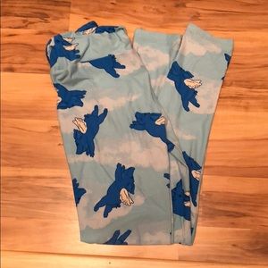 Lularoe Flying Pig leggings OS